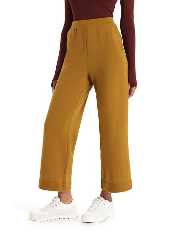 Dámské Kalhoty Icebreaker RealFleece™ Merino Dalston Široké Hnědé | CZ 1430HAPK